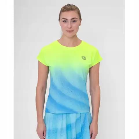 Bidi badu koszulka tenisowa sportowa damska Beach Spirit żółto-niebieska XS