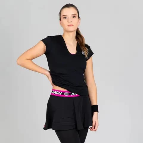 Bidi badu koszulka tenisowa sportowa damska - Bella czarna L