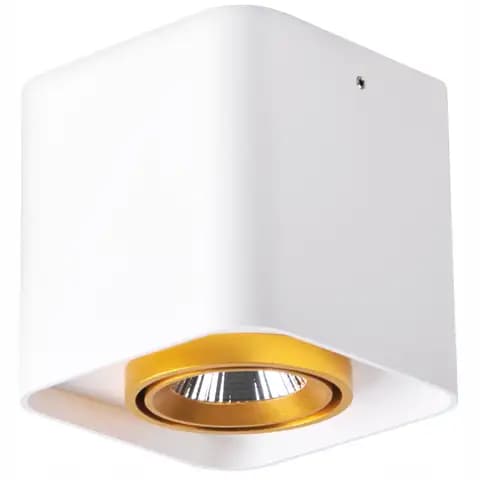 Oprawa Natynkowa sufitowa LED Kwadratowa Biała - złota 15W 3000k Sanico +