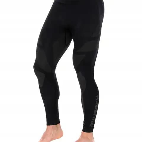 Legginsy męskie termoaktywne DRY BRUBECK bezszwowe czarny/grafit rozmiar S