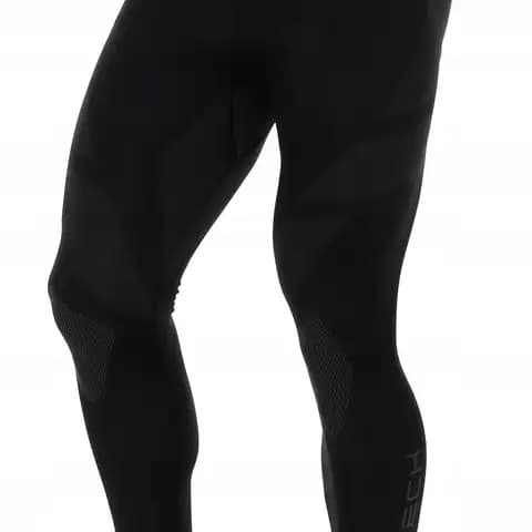 Legginsy męskie termoaktywne DRY BRUBECK bezszwowe czarny/grafit r. XXL
