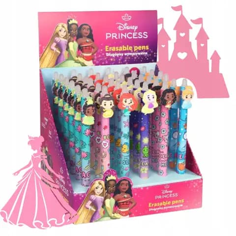Długopis wymazywalny CoolPack niebieski wkład 36 sztuk księżniczki Disney