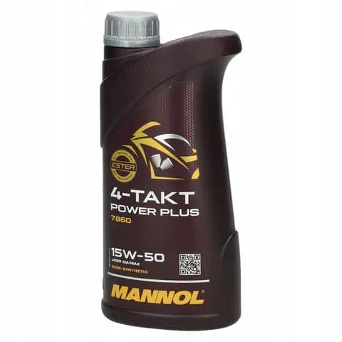Olej 15W50 Silnikowy Półsyntetyczny Mannol 4-Takt Power Plus 7860 1L