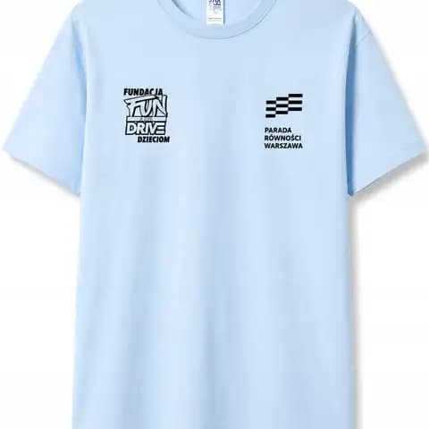 Błękitna koszulka z krótkim rękawem unisex FUN AND DRIVE rozmiar S