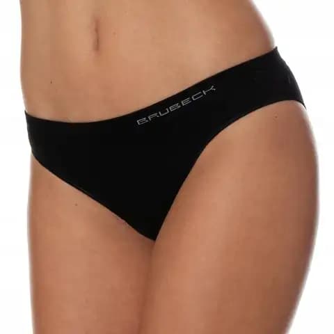 Majtki damskie bawełniane bezszwowe bikini BRUBECK COMFORT COTTON czarne M