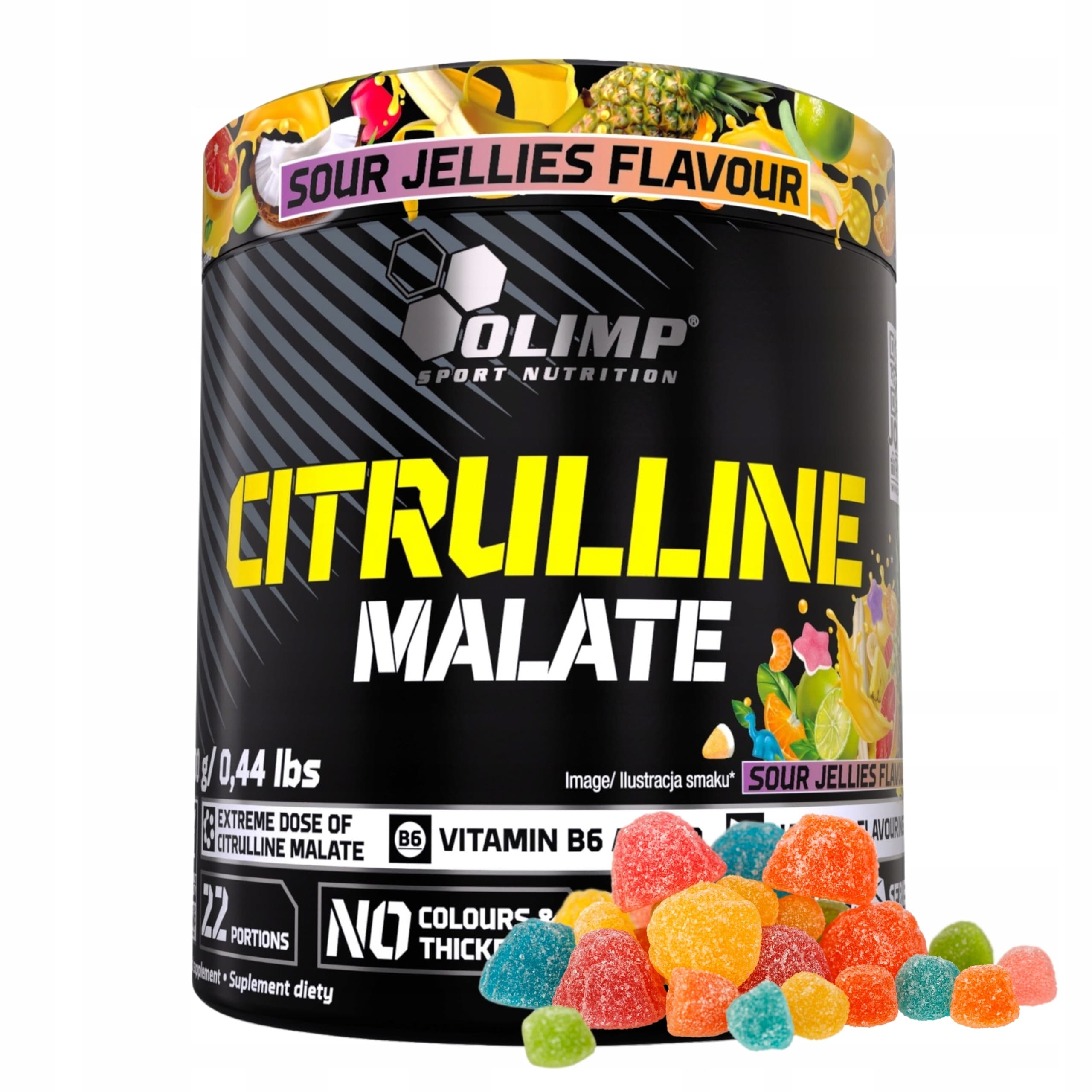 Przedtreningówka Citrulline Malate OLIMP 200g pompa o smaku kwaśnych żelek