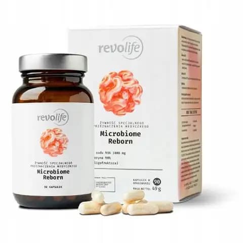 Revolife MAŚLAN SODU laktoferyna prebiotyk -Microbiome Reborn 90 kapsułek