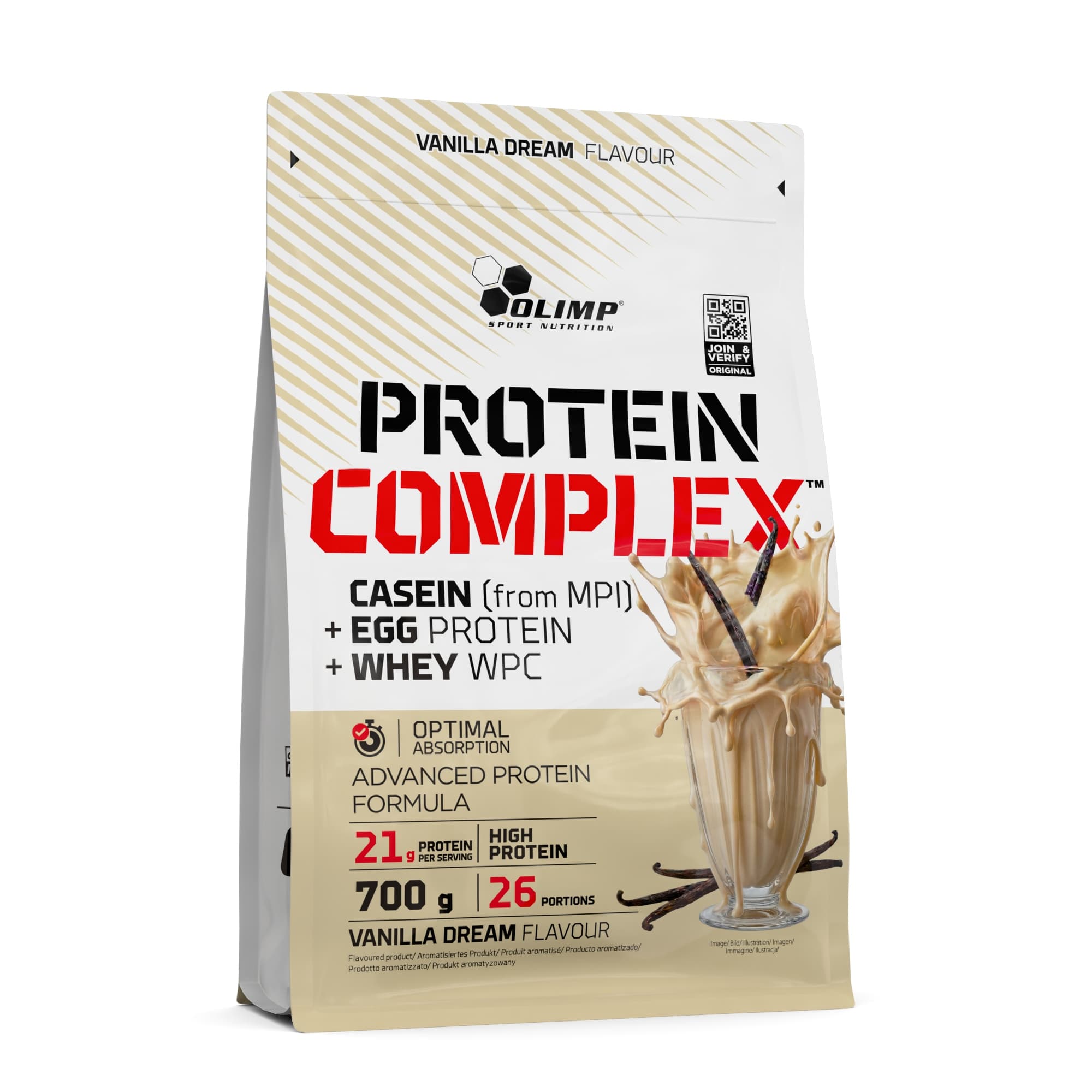 Białko serwatkowe Protein Complex OLIMP WPC - Izolat 700g smak wanilia