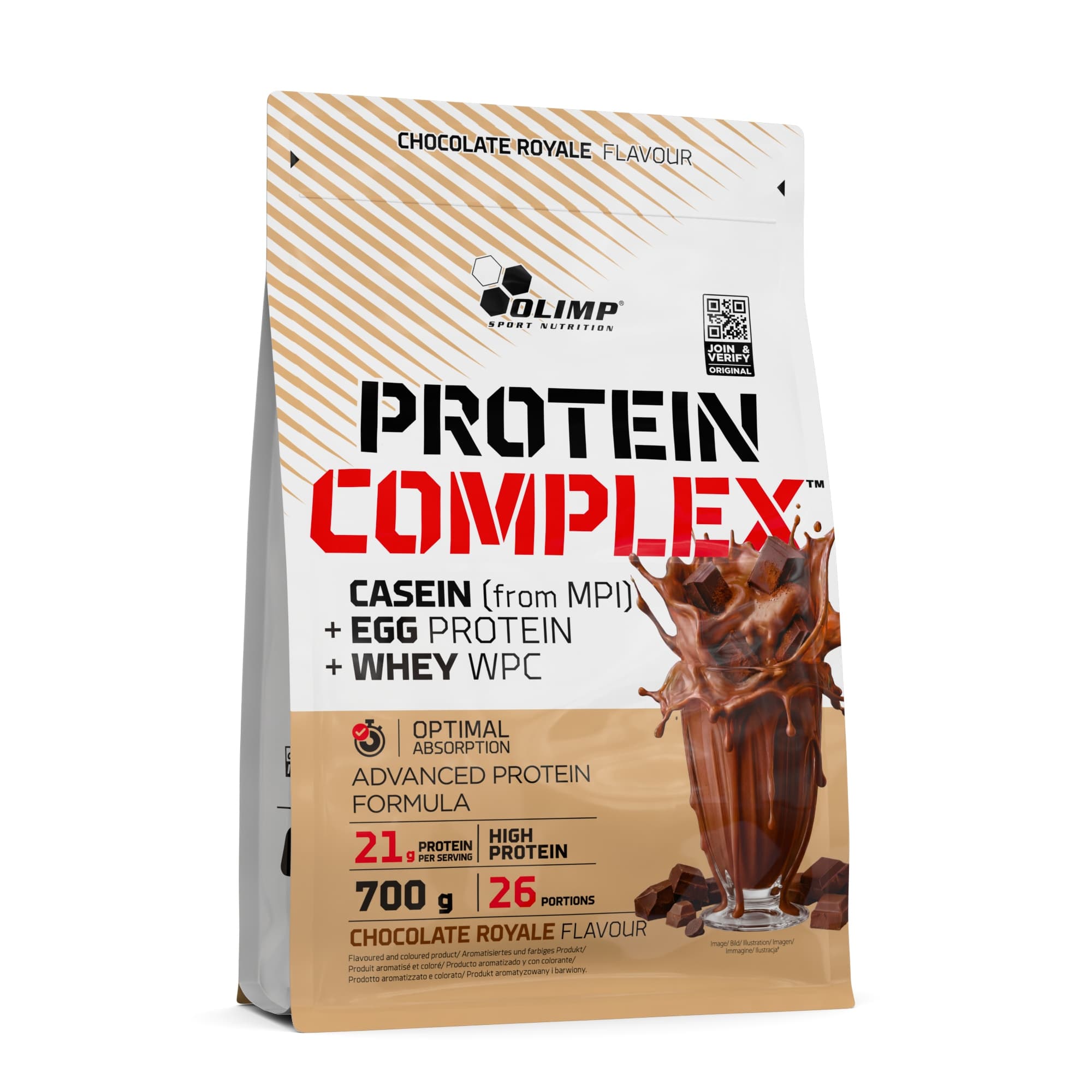 Białko serwatkowe Protein Complex OLIMP WPC - Izolat 700g smak czekolada