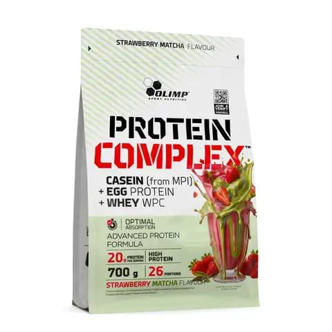 Białko serwatkowe Protein Complex OLIMP WPC 700g smak Truskawka-macha