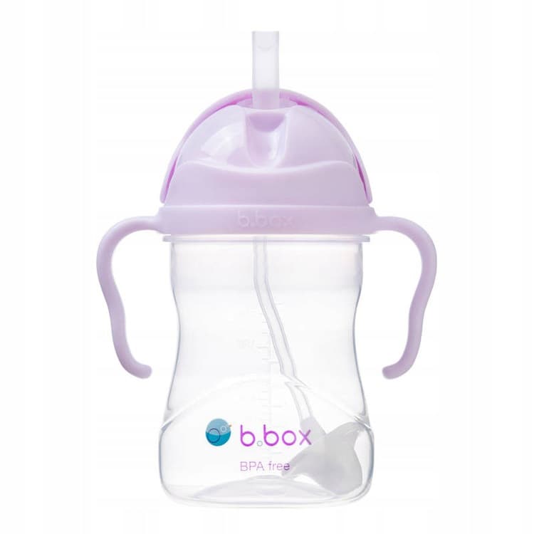 B.Box Bidon ze słomką obciążoną dla dzieci Boysenberry 240 ml 6m+ fioletowy