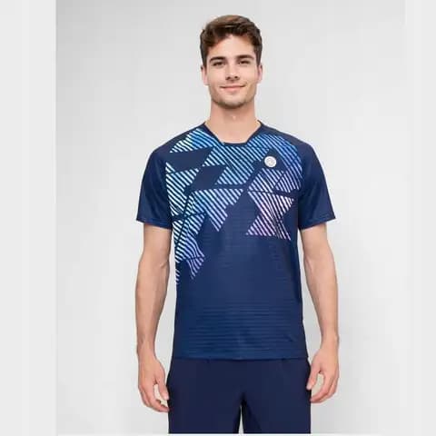 Bidi badu koszulka sportowa tenisowa męska Decoration - granatowa XL
