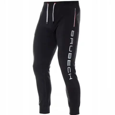 Męskie spodnie dresowe BRUBECK FUSION sportowe treningowe czarne roz. XXL
