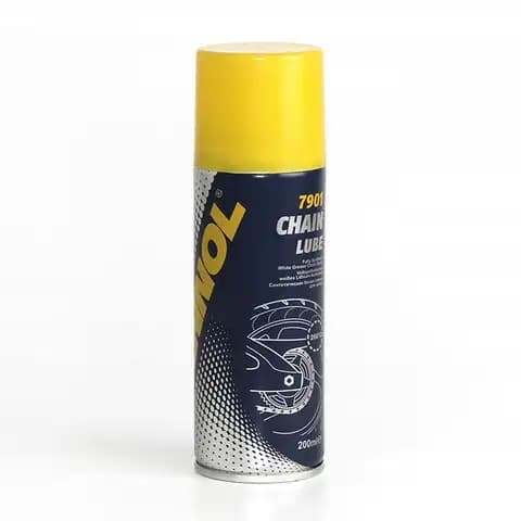 Smar do łańcucha motocyklowego w sprayu biały Mannol Chain Lube 7901 200ml