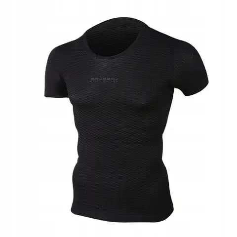 Sportowa koszulka z krótkim rękawem unisex Base Layer BRUBECK grafit r. M