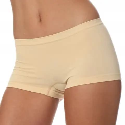 Majtki damskie bawełniane bokserki BRUBECK COMFORT COTTON beżowe rozmiar L