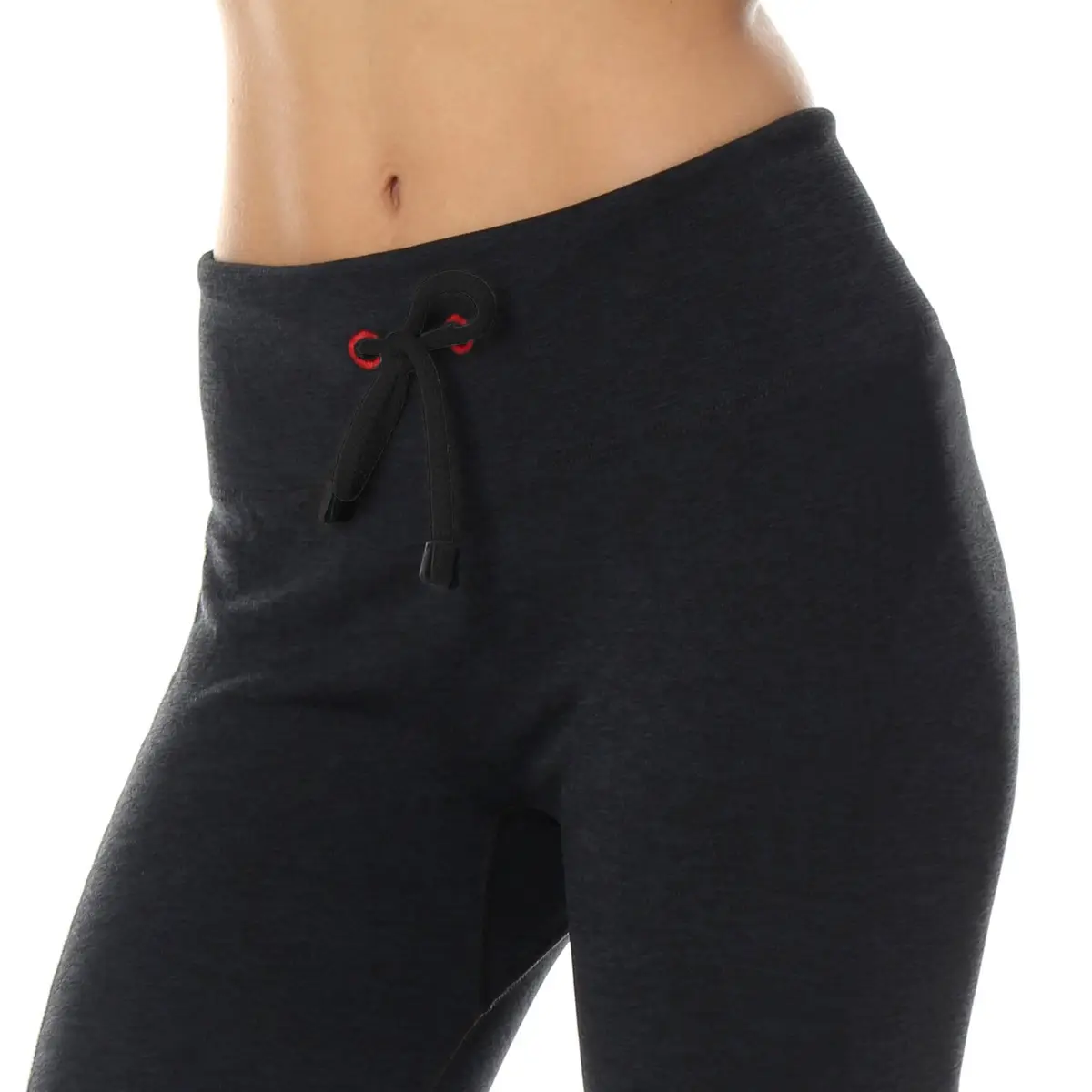 Damskie spodnie dresowe BRUBECK FUSION sportowe treningowe czarne - zdjęcie 3