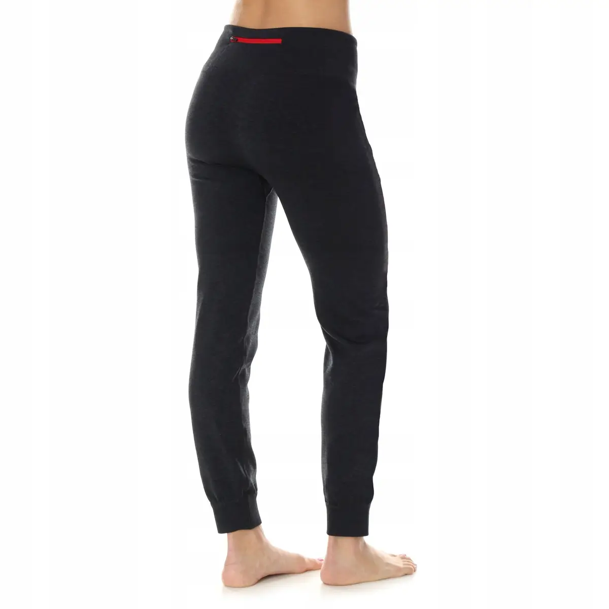 Damskie spodnie dresowe BRUBECK FUSION sportowe treningowe czarne - zdjęcie 4