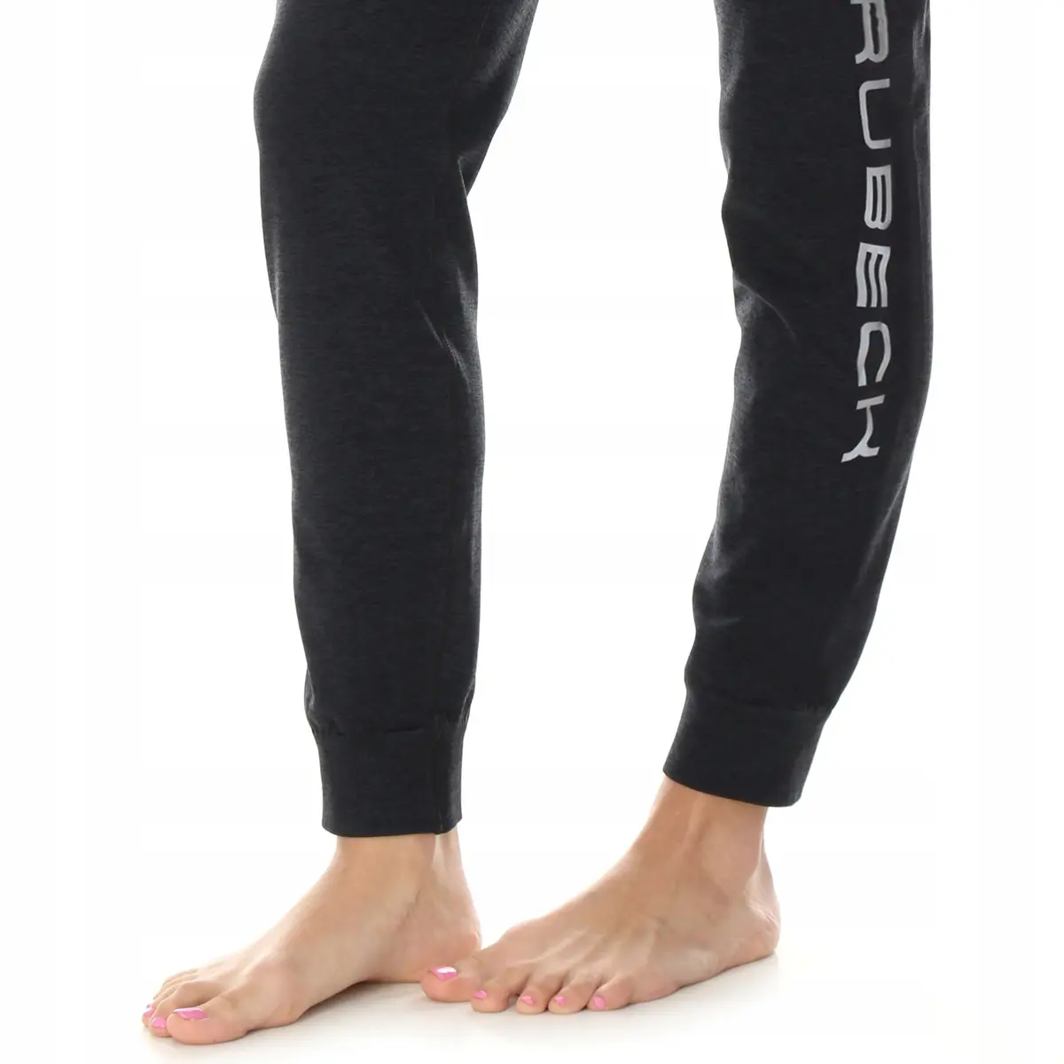 Damskie spodnie dresowe BRUBECK FUSION sportowe treningowe czarne - zdjęcie 5