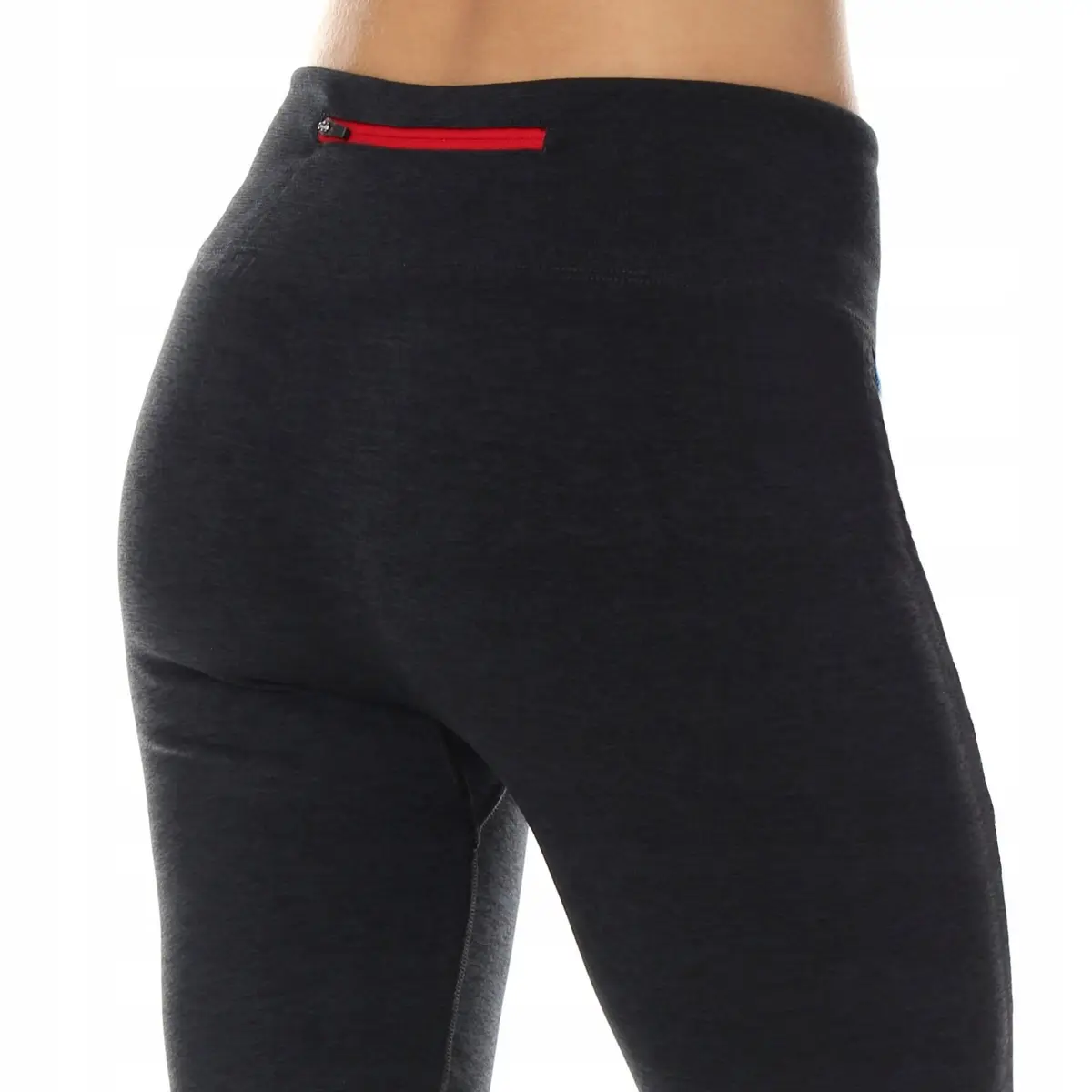 Damskie spodnie dresowe BRUBECK FUSION sportowe treningowe czarne - zdjęcie 7