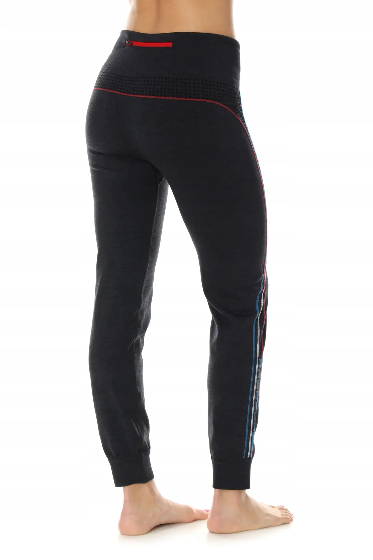Damskie spodnie dresowe BRUBECK FUSION sportowe treningowe czarne - zdjęcie 5