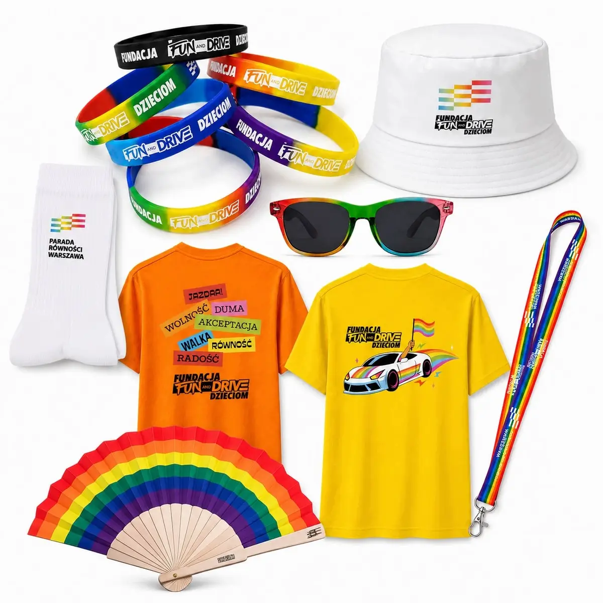 Zestaw Fun and Drive Dzieciom x Parada Równości - Limitowana Edycja - produkt Fundacji Fun and Drive Dzieciom